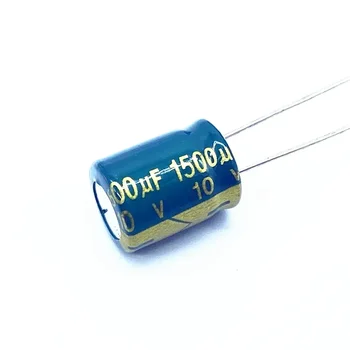 10 шт./лот 10 В 1500 мкФ Низкоомный /импедансный высокочастотный алюминиевый электролитический конденсатор размером 10X13 1500 мкФ 10 В 20%