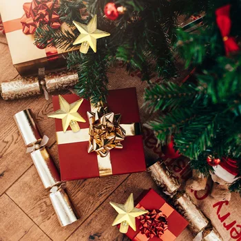 10 Шт Мини-Рождественская елка, украшение в виде звезды, Рождественский Топпер для украшения стола