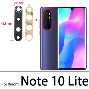 20 шт./лот, Стеклянный Объектив Задней камеры Для Xiaomi Mi Note 10 Pro / Note 10 Lite / Mi 10T Pro 11 Lite С Защитной Наклейкой