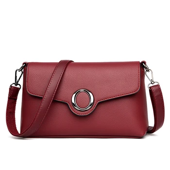 2021 Новая модная кожаная женская сумка Дизайнерская сумка-мессенджер Ретро женская маленькая сумка через плечо Повседневная женская сумка-мессенджер