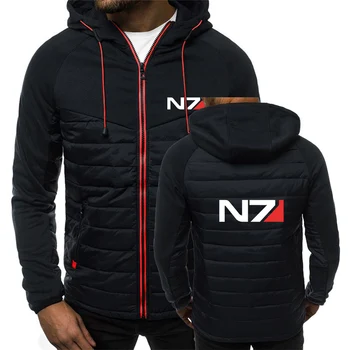 2023 Новая весна и осень N7 с популярным эффектом печати логотипа, теплое и удобное модное пальто, семицветное мужское повседневное пальто с капюшоном