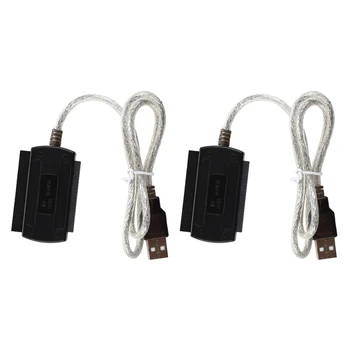 2X Новый кабель-адаптер USB 2.0 для IDE SATA S-ATA/2.5/3.5 (кабель-адаптер)