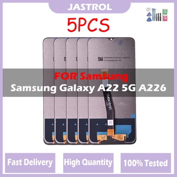 5 шт./лот ЖК-Дисплей Для Samsung Galaxy A22 5G SM-A226B A226 С Рамкой Дисплей Сенсорный Экран Дигитайзер В Сборе Для Samsung A226B LCD