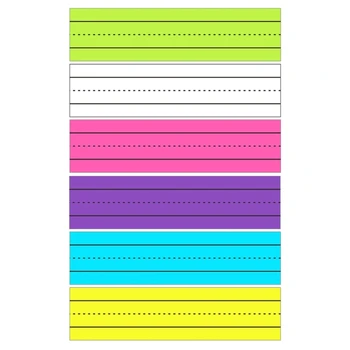 6шт Цветных Магнитных Полосок для Предложений для Учителей, Полосок для Предложений с Магнитами 12x3 дюйма Многоразовых Полосок для предложений на подкладке N0HC