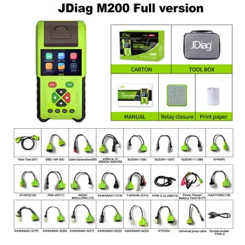 JDiag M200 Мотоциклетный Сканер Диагностический Moto OBD2 Сканер Считыватель Кода Неисправности Для BMW Honda Yamaha Kawasaki Moto Инструмент Для Ремонта