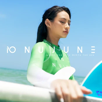 Nu-June Surfing Rashguard, Купальники с длинным рукавом, Защита для женщин, Защита от сыпи для серфинга, Одежда для серфинга, купальник, Топ для серфинга
