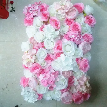 SPR Бесплатная доставка, высококачественная искусственная свадебная роза, настенная панель, фоновая композиция, цветы, украшения