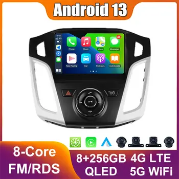 Автомобильный монитор Android 13 для Ford Focus 3 Mk 3 2011-2019 Радио Стерео Плеер Навигация Видео Мультимедиа Беспроводной Carplay Auto