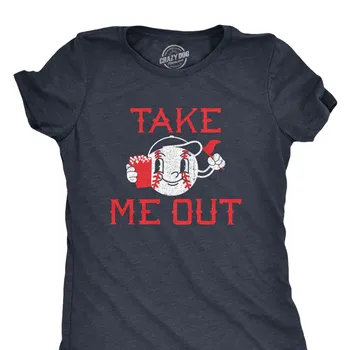 Бейсбольная футболка для мамы Take Me Out, женская забавная цитата