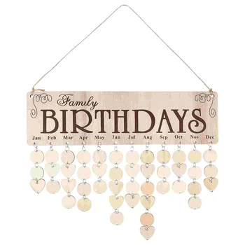 Бирки Напоминание о дне рождения, настенная доска для украшений, календарь своими руками, домашняя табличка
