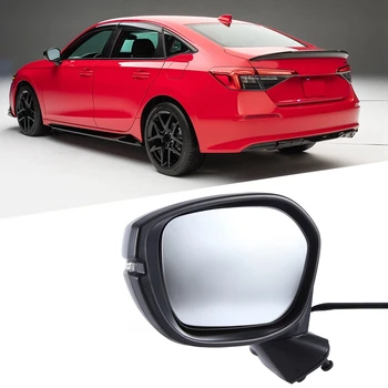 Боковое складное зеркало с электроприводом в сборе для Honda Civic 2022 2023 10-проводные поворотники с подогревом в слепой зоне
