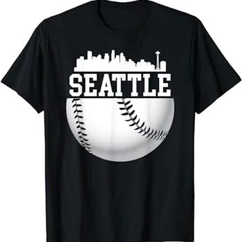 Винтажная бейсбольная футболка Downtown Seattle в стиле ретро Washington SweaT 12996