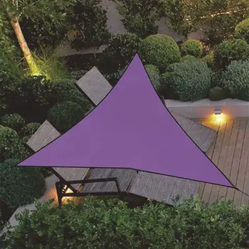 Водонепроницаемый Треугольный Открытый Садовый Навес Патио 3 Размера Теневая Сетка Солнцезащитный Козырек Парус Прямая Поставка