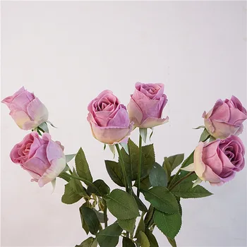 Высококачественные Искусственные Цветы Розы Увлажняющие Настоящие Розы На Ощупь Свадебная Цветочная Композиция Домашние Искусственные Цветы Свадебный Букет 5шт