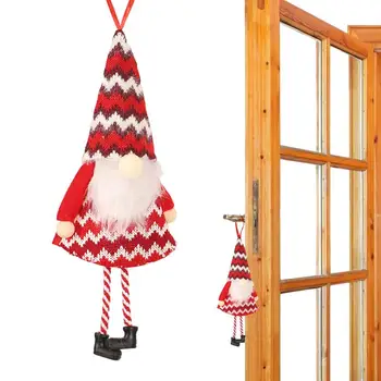 Вязаные гномы на Рождественской елке, Мягкая и удобная подвеска в виде безликого Старика, креативные подарки для перил, Рождественская елка, Оконные двери
