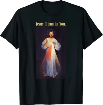 Иисус, я верю в Тебя, Божественная хлопковая футболка с круглым вырезом, мужские повседневные футболки с коротким рукавом, топы, уличная одежда в стиле Харадзюку