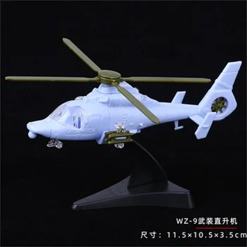 Китайский боевой вертолет WZ-9 В сборе, мини-пластиковая военная модель, головоломка, фигурка, игрушки-сюрпризы для праздника