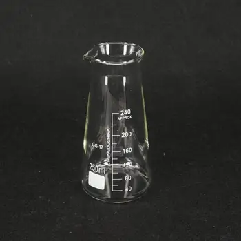 конический стакан из лабораторного Боро-стекла объемом 250 мл с трехугольным лабораторным стеклом Philips Chemistry Ware