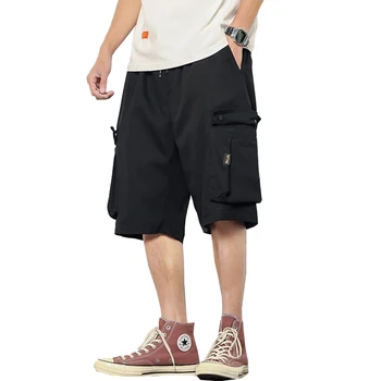 Летние тактические шорты-карго 2023, мешковатые короткие брюки в стиле милитари в стиле хип-хоп с несколькими карманами