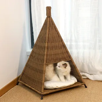 Летний Питомник Cat's House Сухое И Дышащее Гнездо Для Домашних Животных Four Seasons Может Использовать Палатку Web Celebrity Bed Для Кошки