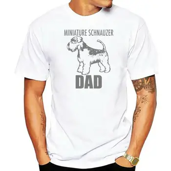 Летняя мода 2022 года, футболка для папы-Цвергшнауцера с собакой, футболка с надписью Tshirt, футболка