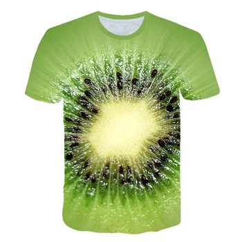 Летняя Модная Мужская футболка с принтом Fruit Food, Уличная мода, Очень Большой Хип-Хоп Yuan Su Er, Круглый Вырез, Топ размера Плюс