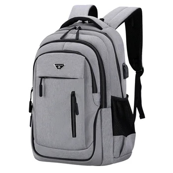 Модный мужской рюкзак с USB-зарядкой, водонепроницаемая дорожная сумка для ноутбука делового человека, школьная сумка для студентов большой емкости