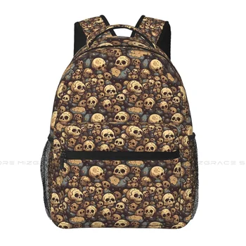Мультяшный рюкзак с черепами для девочек и мальчиков, рюкзак для путешествий в стиле черепа, рюкзак для школьного ноутбука для подростков