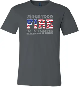 Мягкая футболка премиум-класса с флагом США для добровольного пожарного