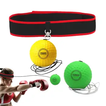 Набор Оголовий Для Боксерского Рефлекторного Мяча Children Boxing Headband Reflex Balls Компактные Рефлекторные Мячи Для Развития Ловкости В Гостиной