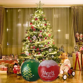 Надувной Рождественский шар, привлекающий повышенное внимание, праздничный и прочный материал, товары для домашнего декора на лужайке, прихожие, сад
