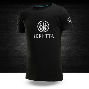 Новая Летняя Мужская футболка с принтом Beretta Firearms, Высокая Уличная Повседневная Футболка С Короткими рукавами и круглым вырезом, Мужская одежда