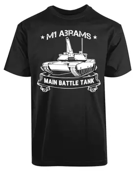 Основной боевой танк M1 Abrams, новая мужская рубашка, потрясающая классическая футболка в стиле кэжуал, футболки с длинными рукавами