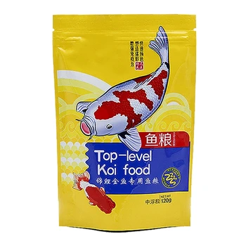 Плавающая рыба, мелкая гранула для карпа Кои, Золотая рыбка, 120 г, улучшающая цвет, с высоким содержанием белка, здоровое питание.