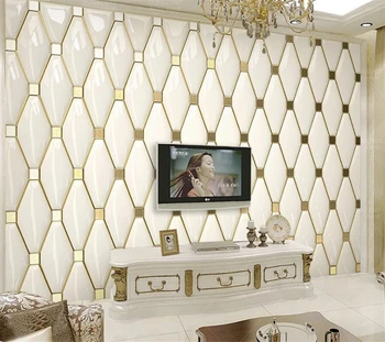 Пользовательские обои 3d фреска из папье-маше роскошная простая европейская золотая мягкая упаковка ТВ фон стена гостиная спальня обои