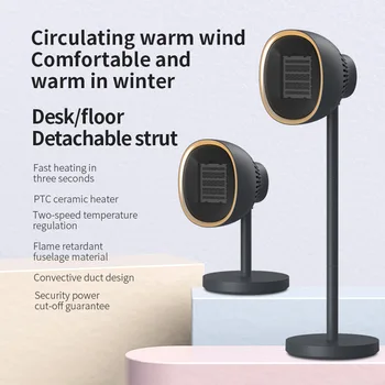 Портативный Вертикальный Электрический Нагревательный вентилятор, оставайтесь комфортно в своей комнате, быстрый нагрев и подача холодного воздуха, 2000 Вт
