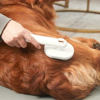 Расческа для удаления шерсти домашних животных, Самоочищающийся Дождевик для КОШЕК, Скребок для шерсти собак