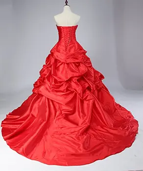 Реальное изображение Черно-красное бальное платье, свадебные платья, Vestido De Noiva, Аппликация, платье невесты со шлейфом в виде сердечка, Модное Свадебное платье