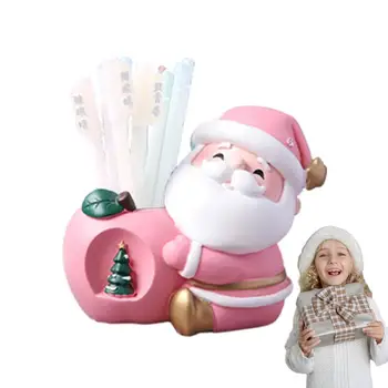Рождественский держатель для ручек, Украшение Санта-Клауса, Орнамент, Держатель для ручек, Коллекционный Держатель для ручек, Коробка для хранения, Детский подарок