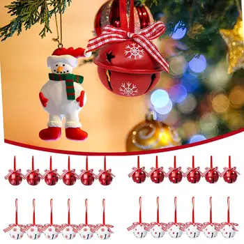 Рождественский колокольчик, красный, белый, зеленый, металлические колокольчики, подарите лося на праздничное Рождество с украшением елки, сделай сам!Chri R1F8
