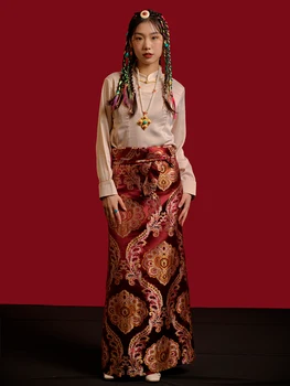 Тибет Лхаса Тибетская одежда Женский улучшенный топ Летний Новый этнический стиль