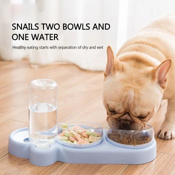 Товары для домашних животных Миска для кошачьего корма Автоматический дозатор воды Миска для собачьего корма Фонтан Двойная миска для питья Приподнятая подставка для посуды