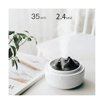Увлажнитель Воздуха с Видом на Горы Mini USB, Ароматерапевтический Ночник, Распылительный Увлажнитель Воздуха для Спальни, Домашнего Рабочего Стола, Офиса-A