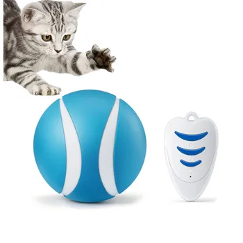 Умная электрическая игрушка для собак и кошек, перезаряжаемая, 100% Автоматическая и интерактивная, вращающийся шар, Водонепроницаемые светодиодные игрушки для домашних животных, товары для собак и кошек