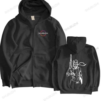 хлопчатобумажная толстовка shubuzhi мужская уличная одежда толстовки New Metal Gear Solid Snake Черное пальто с капюшоном мужская брендовая куртка с капюшоном с принтом