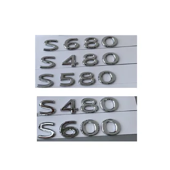 Хромированные Серебристые буквы на багажнике, Эмблемы для Mercedes Benz Maybach S480 S580 S600 S680 4MATIC