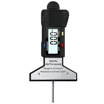 Цифровой Измеритель Глубины Протектора 0-25,4 ММ, Измерительная Линейка, Инструмент Для Измерения Давления, Электронный Монитор Шин