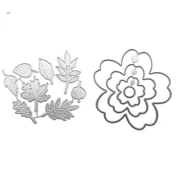 Штампы для вырезания цветочных листьев для изготовления поздравительных открыток, фотоальбома для скрапбукинга 
