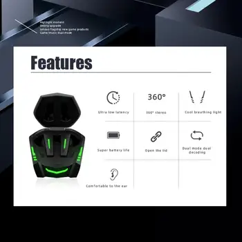 Энергосберегающий стереозвук черного цвета с глубокими басами, Bluetooth-совместимый комплект наушников 5.1 для офиса